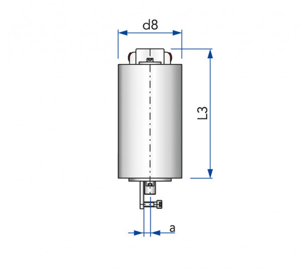 Pneumatic actuator AISI 304L air open/spring close for butterfly valves DN 15-40 complete with bracket, screws and square hub