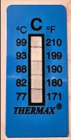 BBGT 377 Temperaturmessstreifen (5 Punkte 77/82/88/93/99 °C), 10 Stück